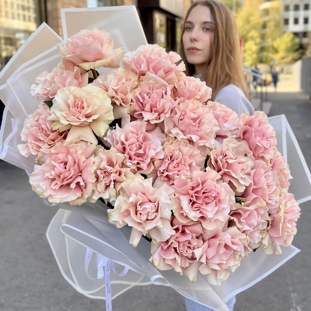 Французская розовая роза 25 шт.