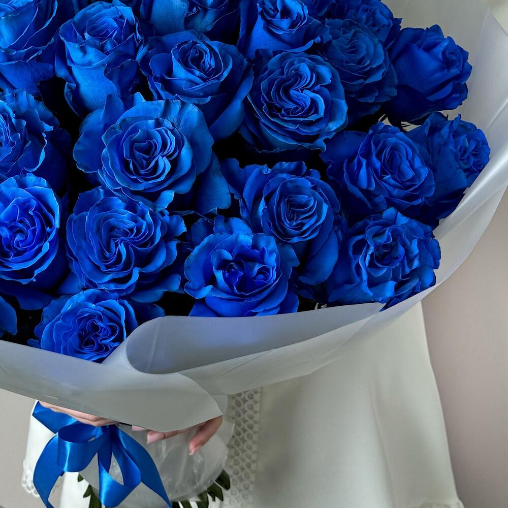 Букет из 51 синей розы Эквадор