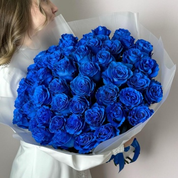 Букет из 51 синей розы Эквадор