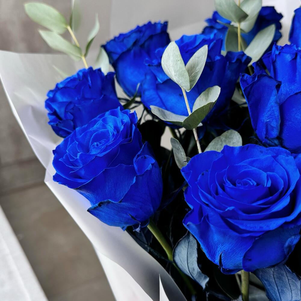 Букет из 9 синих роз Эквадор