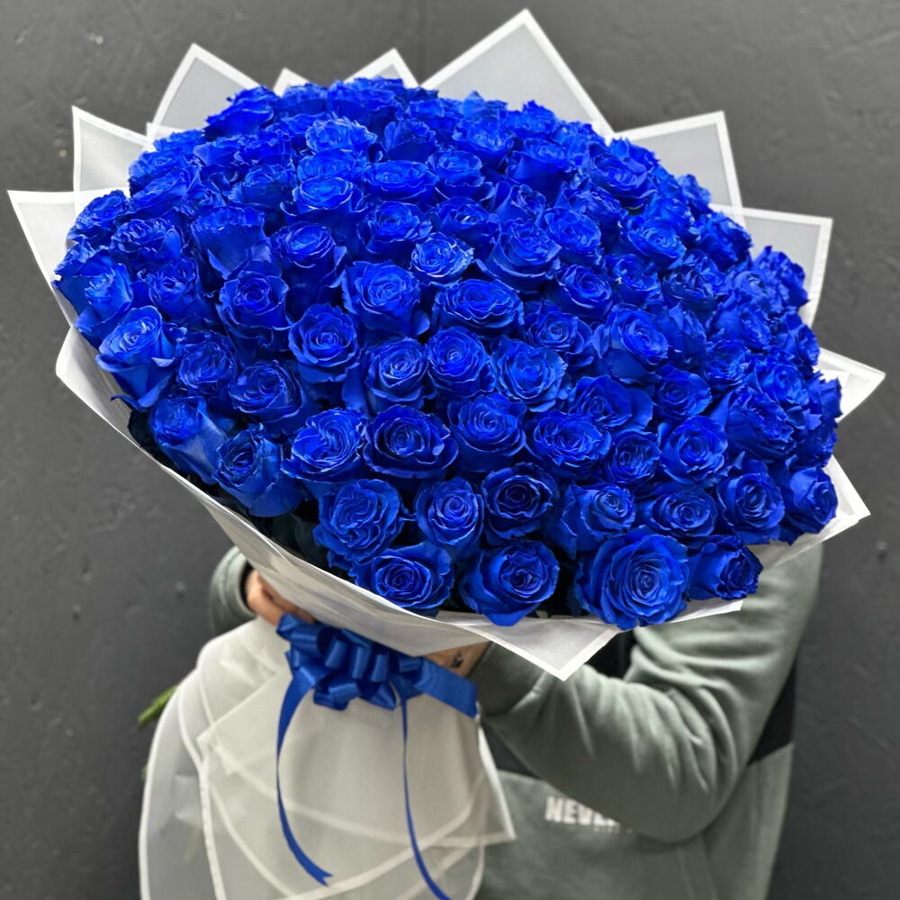 Букет из 101 синей розы Эквадор