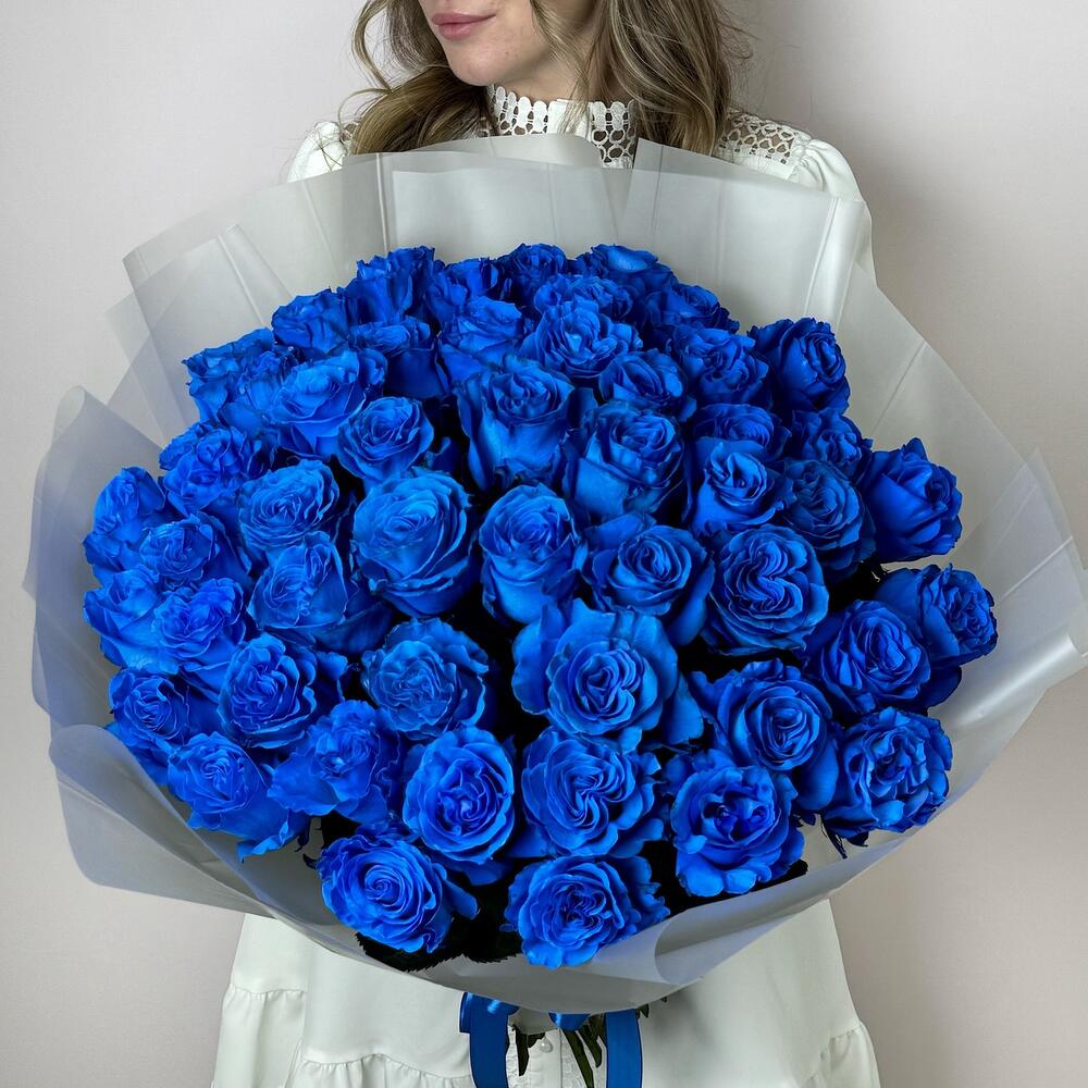 Букет из 51 синей розы Эквадор