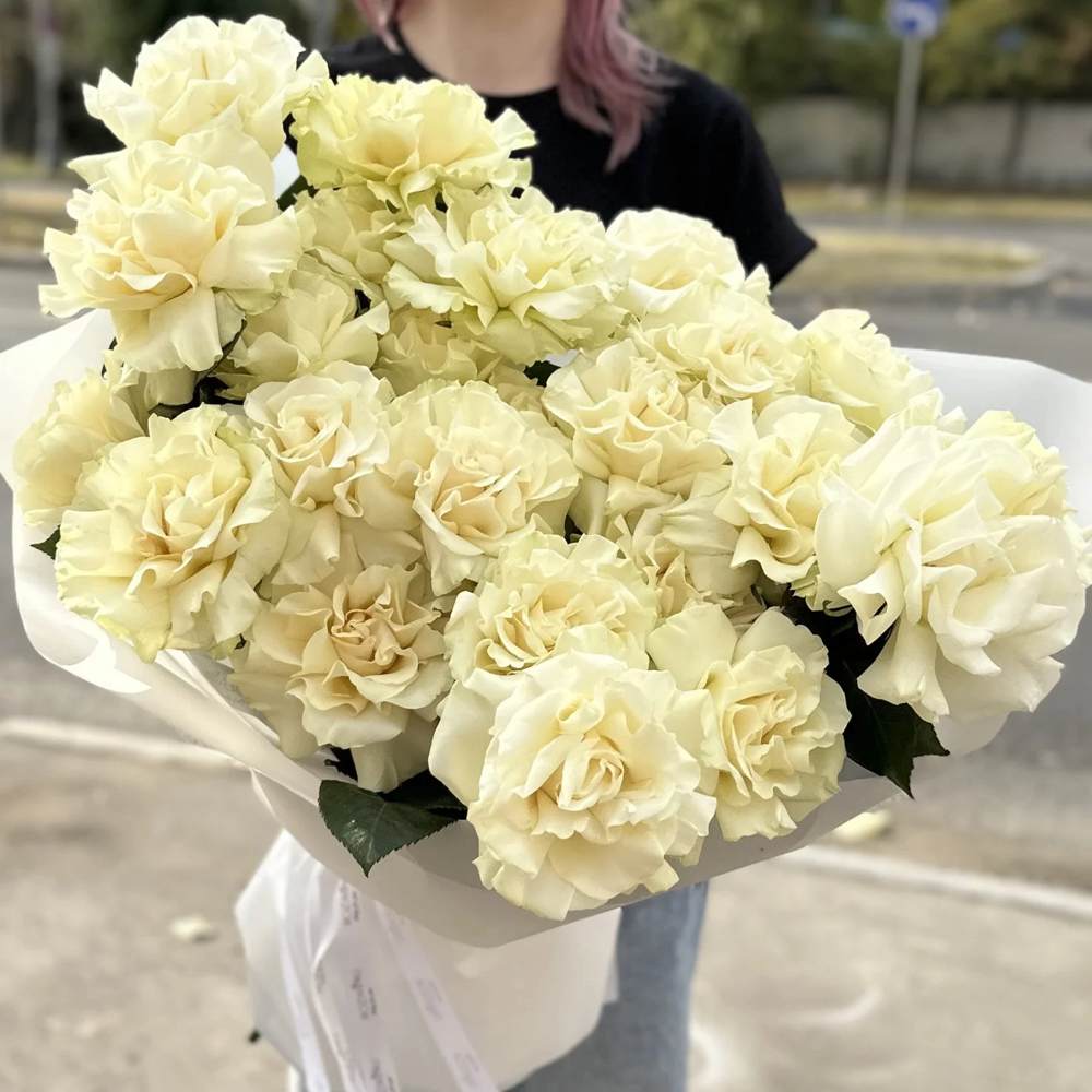 Французская белая роза 25 шт.