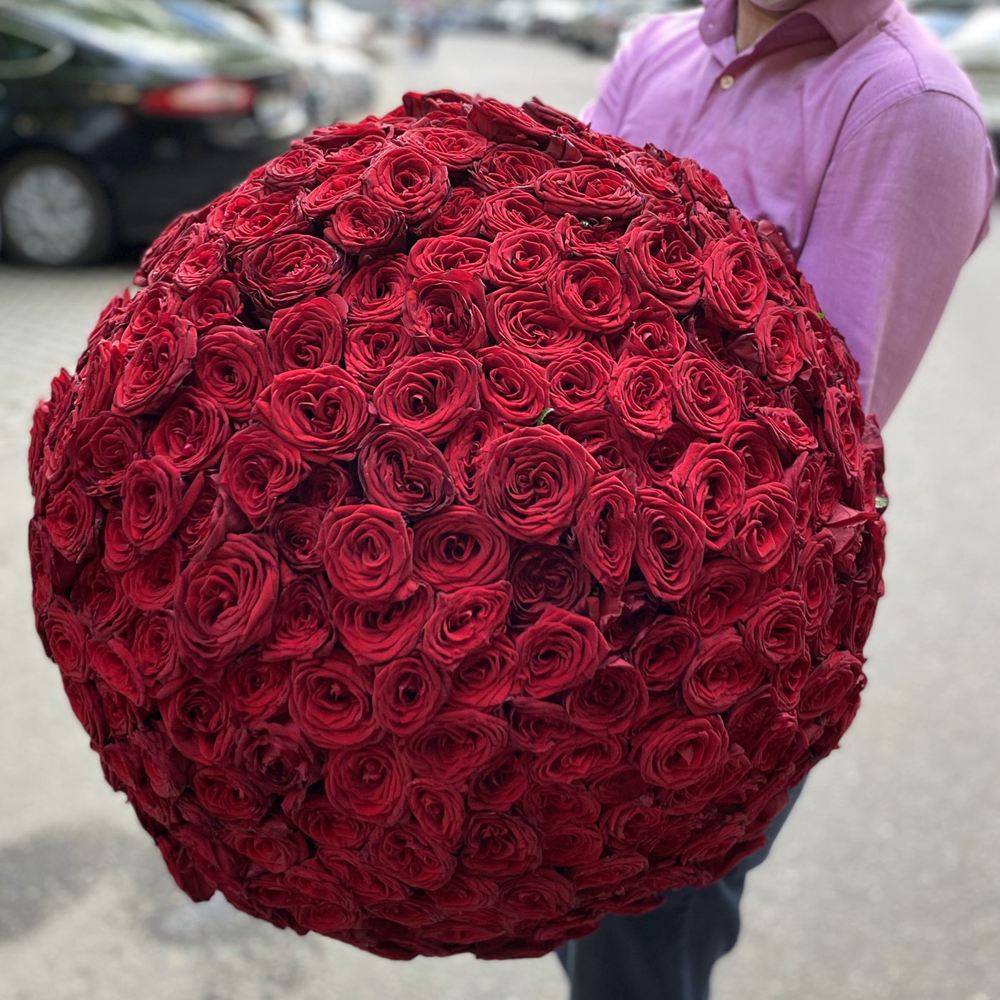 301 красная роза 60 см.