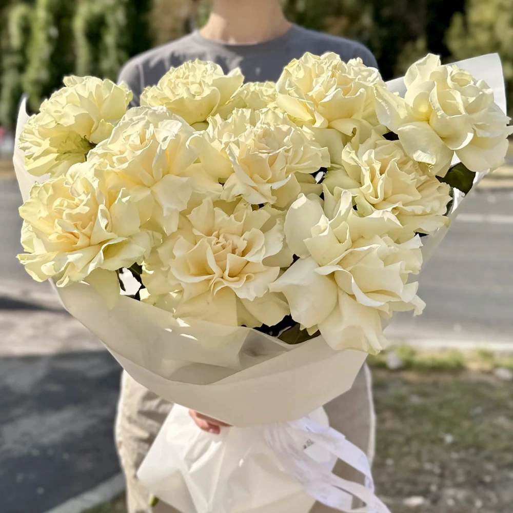 Французская белая роза 11 шт.