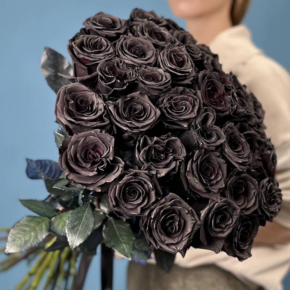 Букет из 35 черных роз
