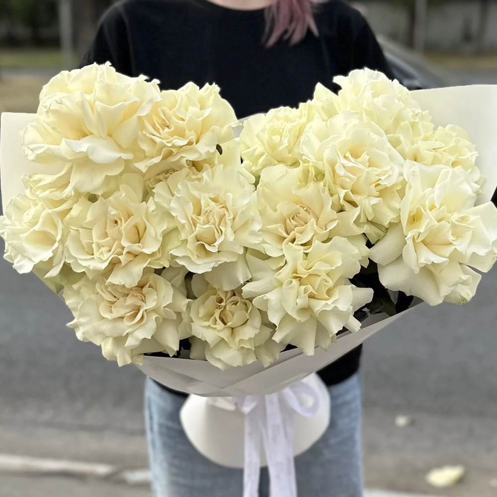 Французская белая роза 15 шт.