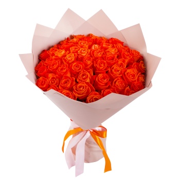 Букет из 51 оранжевой розы