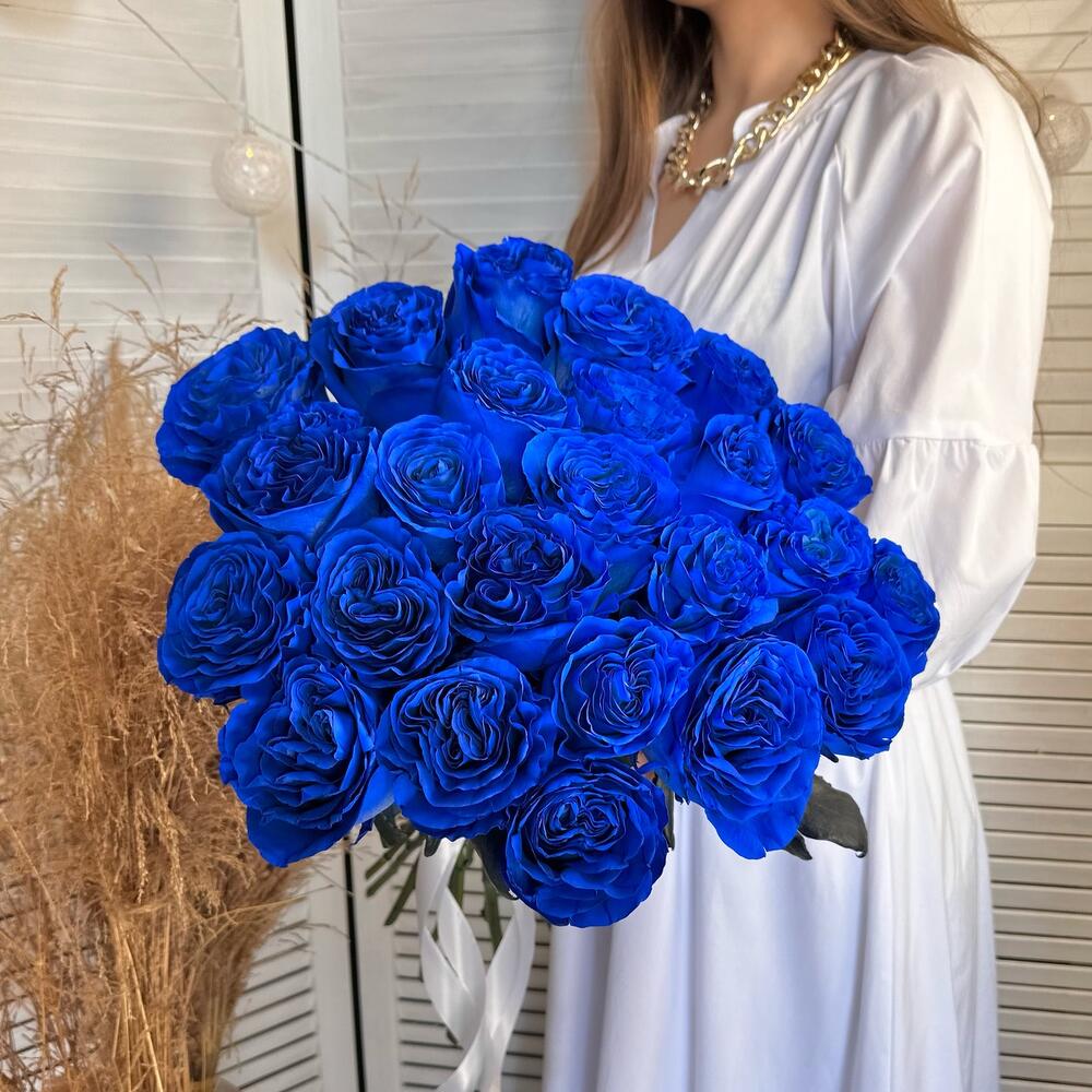 Букет из 23 синих роз Эквадор