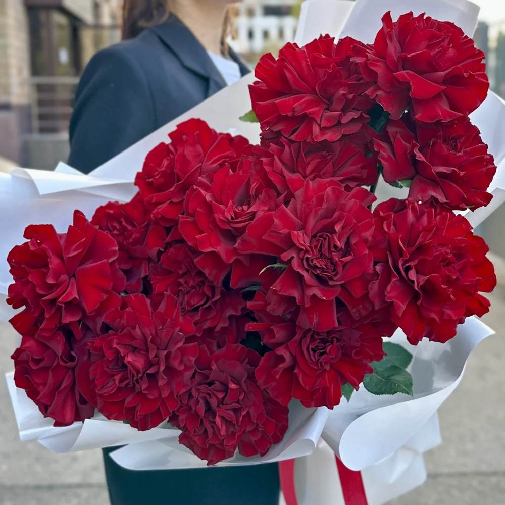 Французская красная роза 15 шт.