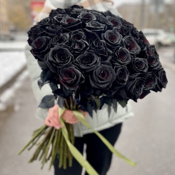 Букет из 45 черных роз