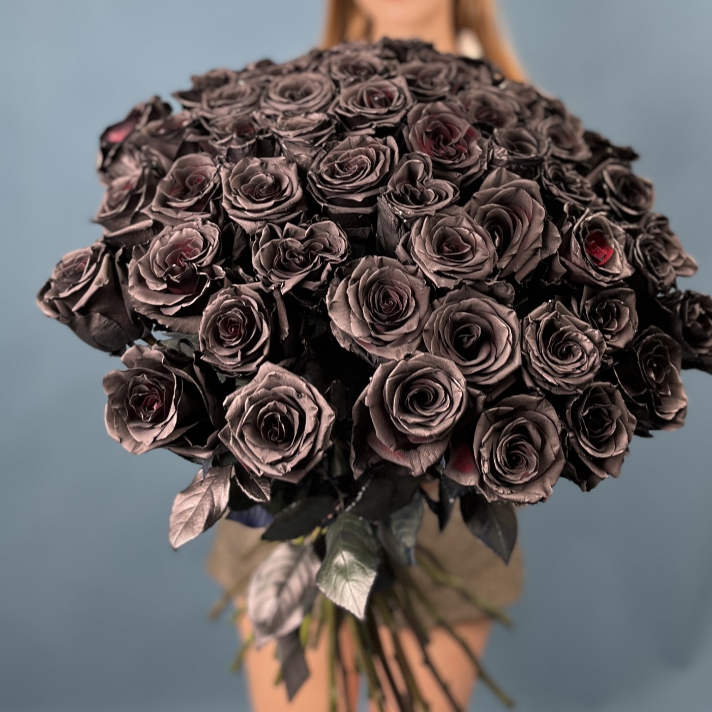 Букет из 51 черной розы